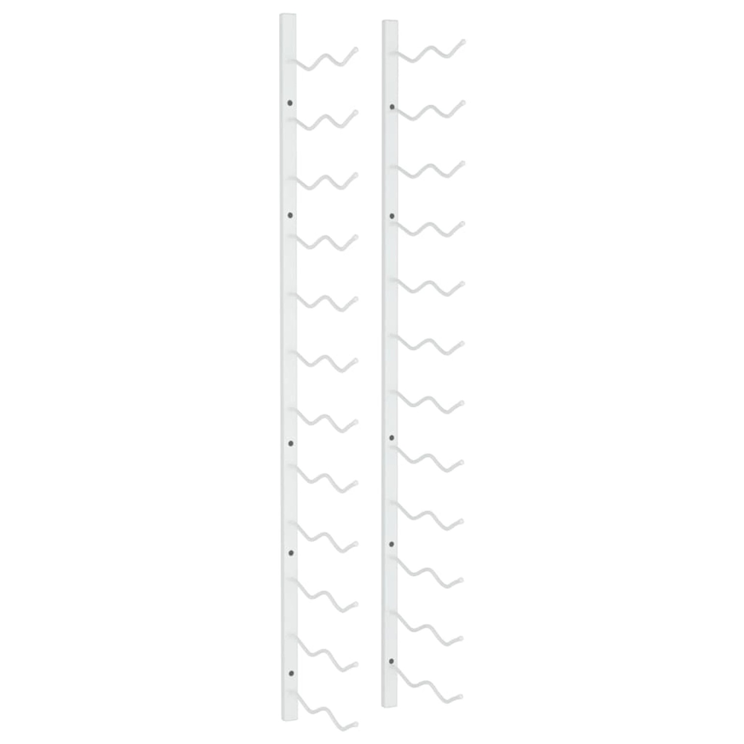 vidaXL Wand Weinregal für 24 Flaschen Weiß Eisen von VIDAXL