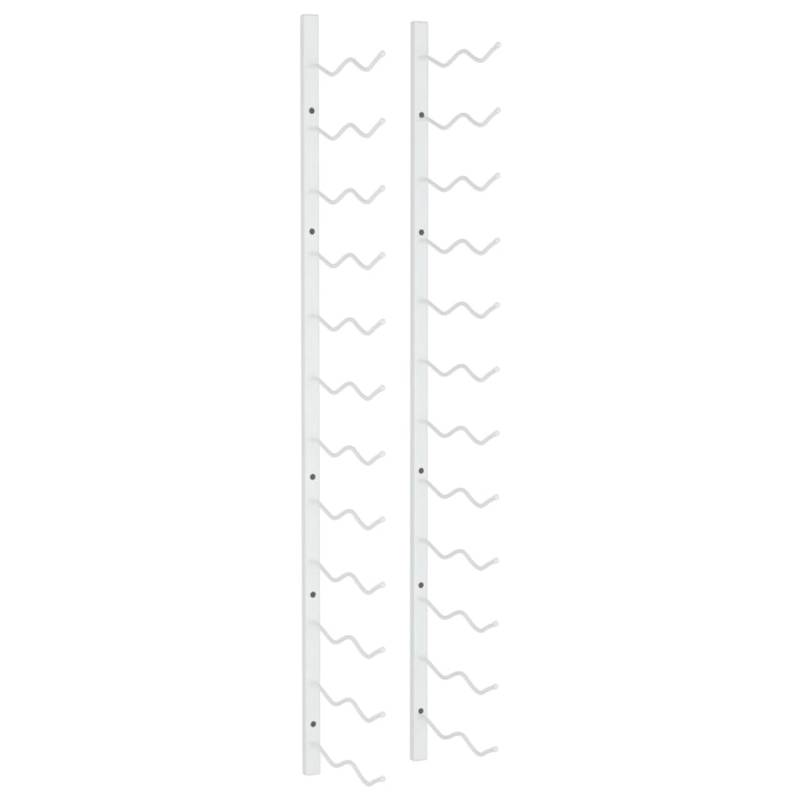 vidaXL Wand Weinregal für 24 Flaschen Weiß Eisen von VIDAXL