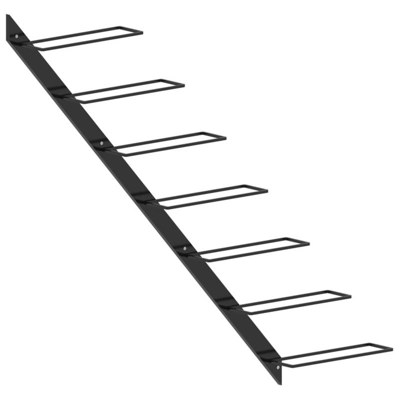 vidaXL Wand-Weinregal für 7 Flaschen Schwarz Metall vidaXL Wand-Weinregal für 7 Flaschen Schwarz Metall von VIDAXL