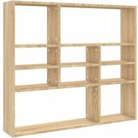 Bonnevie - Wandregal Wandboard Sonoma-Eiche 90x16x78 cm Holzwerkstoff vidaXL von BONNEVIE