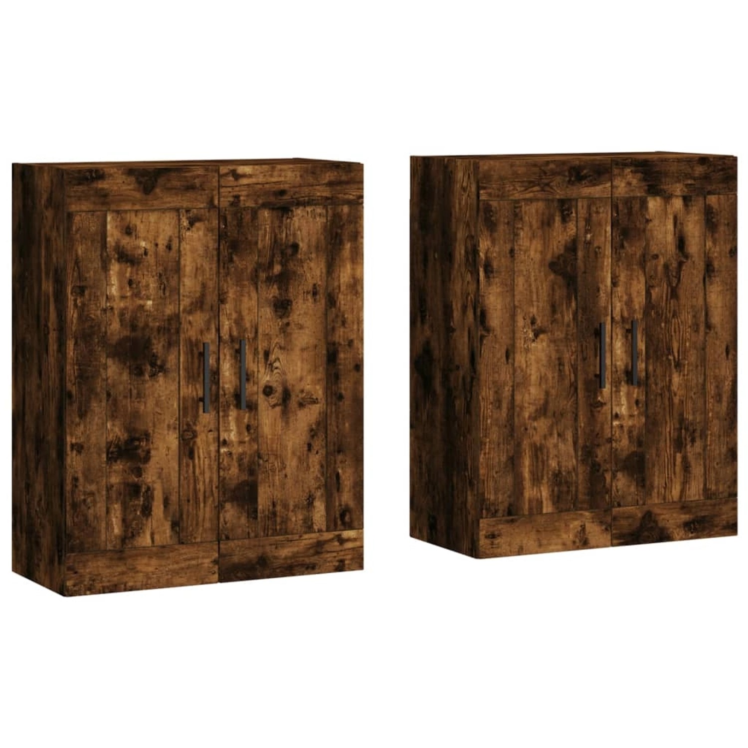 vidaXL Wandschränke 2 Stk Räuchereiche Holzwerkstoff 3198046 von VIDAXL