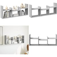 vidaXL Wandschrank 100x18x40 cm Grau Sonoma Holzwerkstoff vidaXL Wandschrank 100x18x40 cm Grau Sonoma Holzwerkstoff von VIDAXL