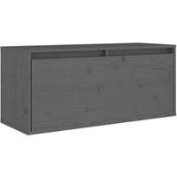 Wandschrank Badschrank Grau 80x30x35 cm Massivholz Kiefer vidaXL von BONNEVIE