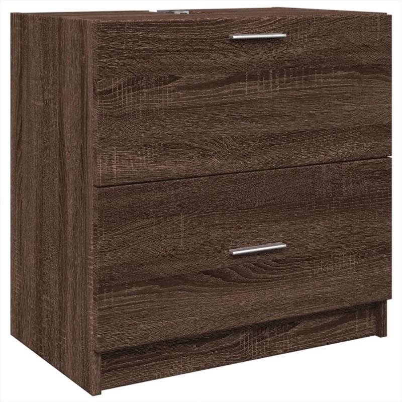 vidaXL Waschbeckenunterschrank Braun Eichen-Optik 59x37x59 cm von VIDAXL