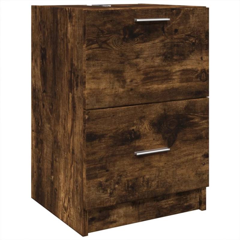 vidaXL Waschbeckenunterschrank Räuchereiche 40x37x59 cm Holzwerkstoff von VIDAXL