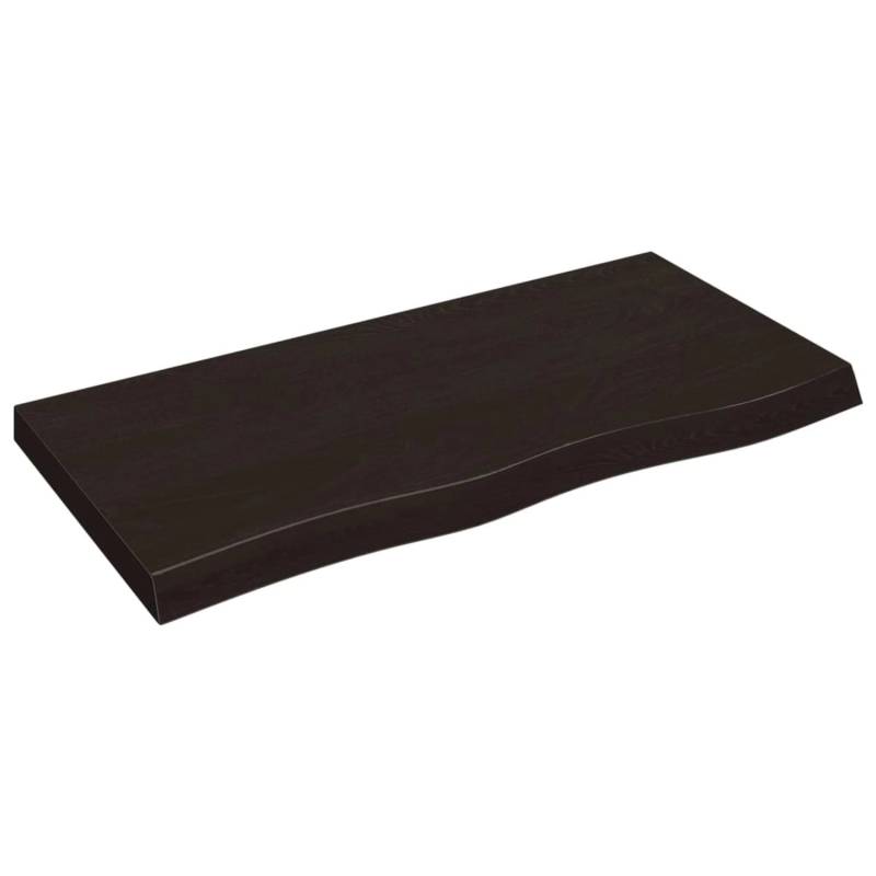 vidaXL Waschtischplatte Dunkelgrau 100x50x6 cm Massivholz Behandelt von VIDAXL