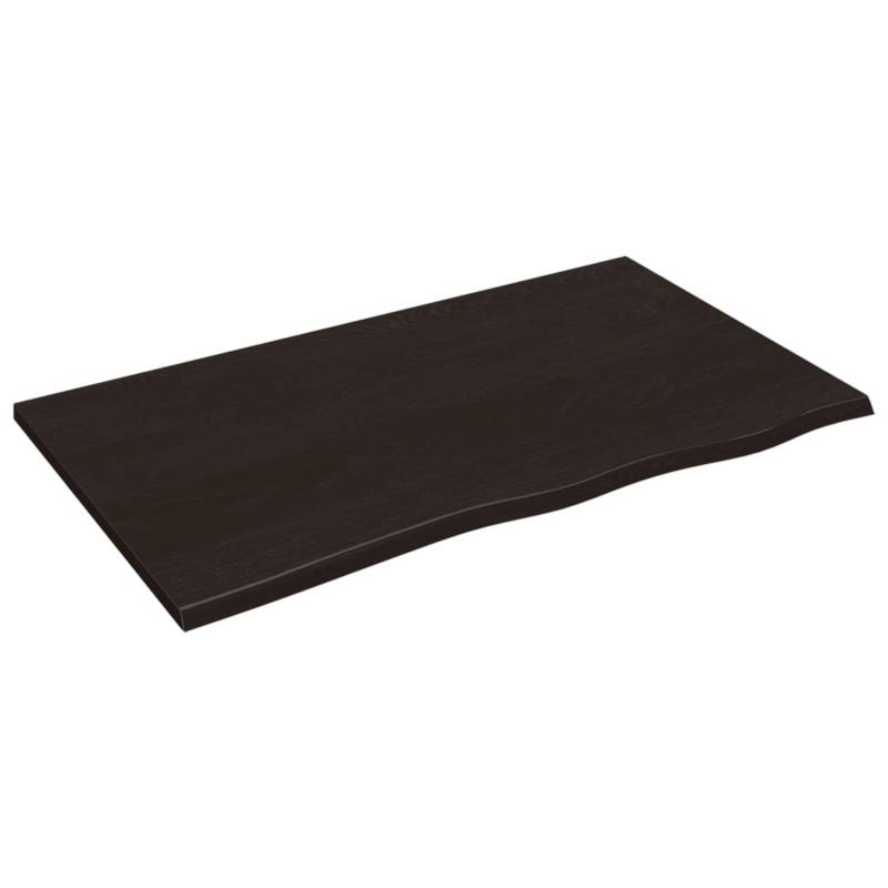 vidaXL Waschtischplatte Dunkelgrau 100x60x2 cm Massivholz Behandelt von VIDAXL