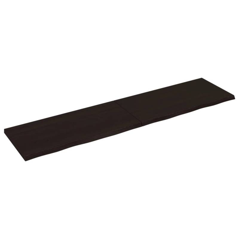 vidaXL Waschtischplatte Dunkelgrau 200x50x4 cm Massivholz Behandelt von VIDAXL