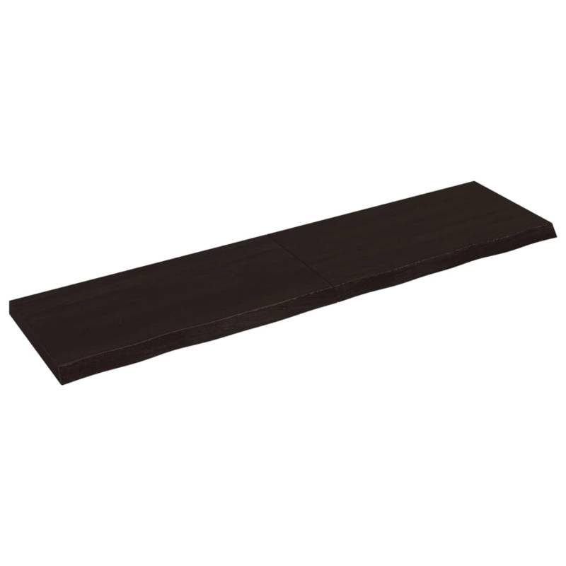 vidaXL Waschtischplatte Dunkelgrau 200x50x6 cm Massivholz Behandelt von VIDAXL