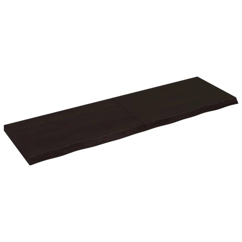 vidaXL Waschtischplatte Dunkelgrau 200x60x6 cm Massivholz Behandelt von VIDAXL