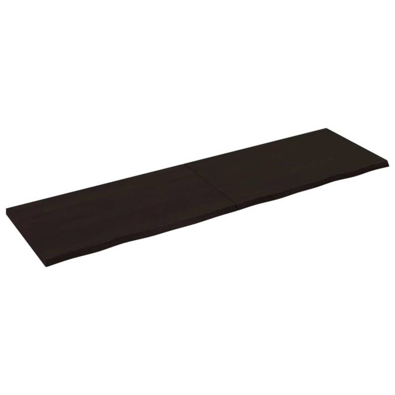 vidaXL Waschtischplatte Dunkelgrau 220x60x4 cm Massivholz Behandelt von VIDAXL