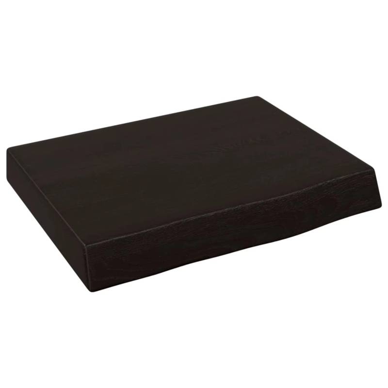 vidaXL Waschtischplatte Dunkelgrau 40x30x6 cm Massivholz Behandelt von VIDAXL