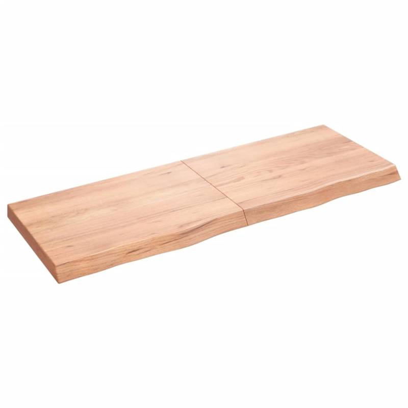 vidaXL Waschtischplatte Hellbraun 140x50x6 cm Massivholz Behandelt von VIDAXL