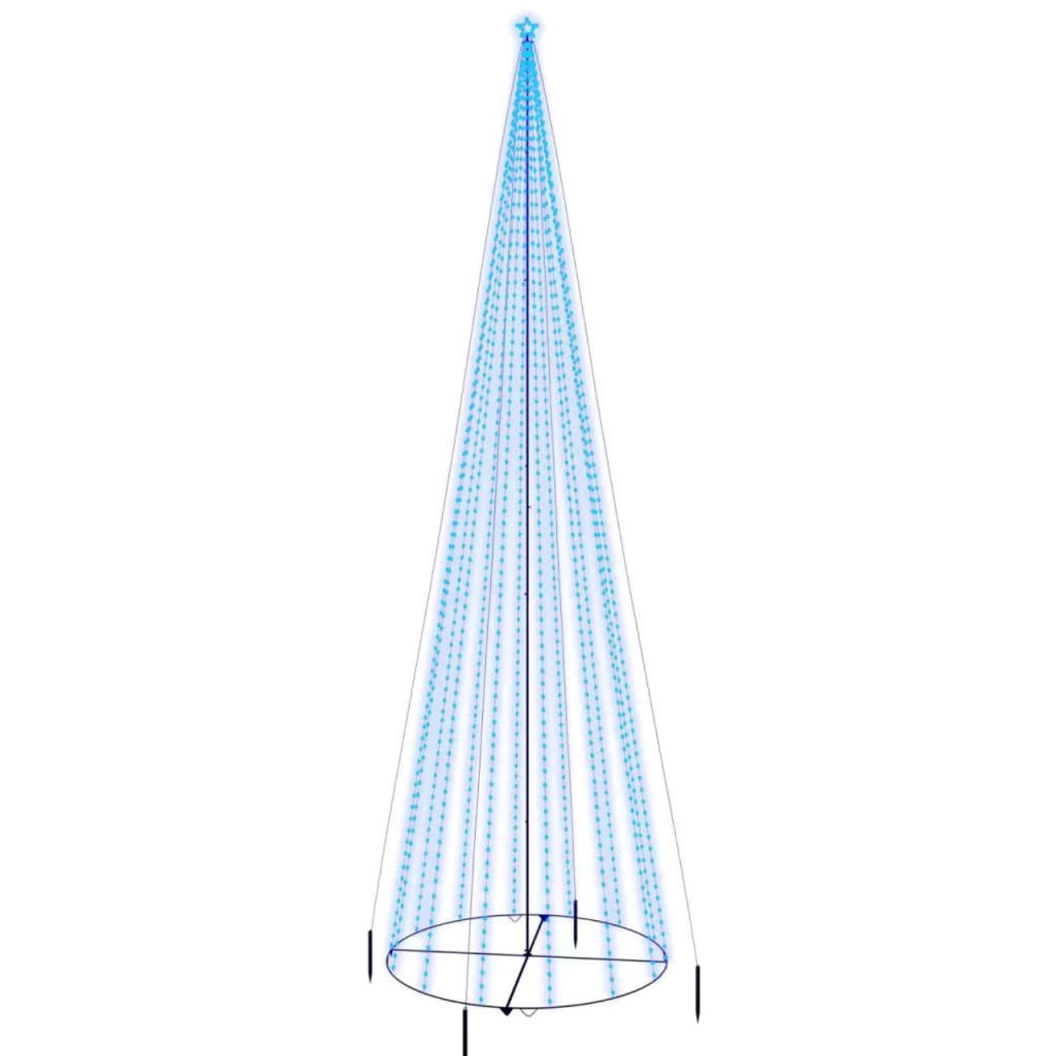 vidaXL Weihnachtsbaum Kegelform Blau 1134 LEDs 230x800 cm von VIDAXL