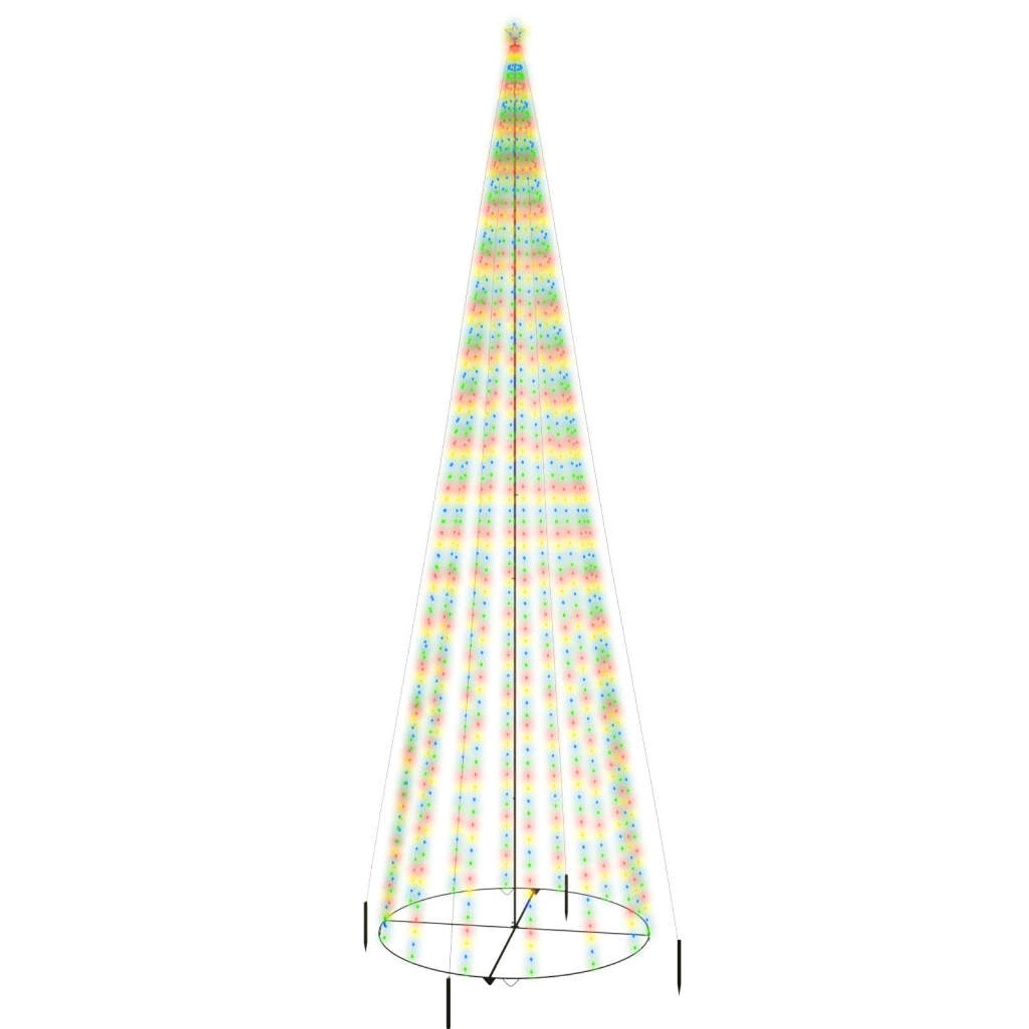 vidaXL Weihnachtsbaum Kegelform Mehrfarbig 1134 LEDs 230x800 cm vidaXL Weihnachtsbaum Kegelform Mehrfarbig 1134 LEDs 230x800 cm von VIDAXL