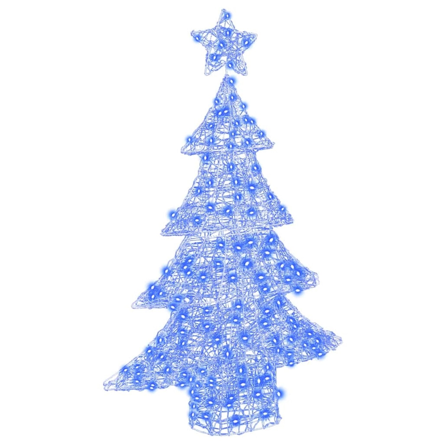 vidaXL Weihnachtsbaum mit 100 LEDs Blau 120 cm Acryl 42018975 von VIDAXL