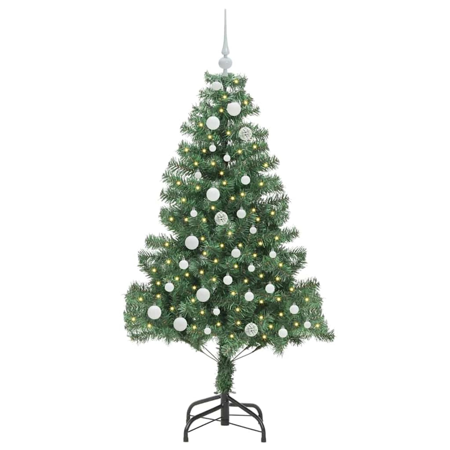 vidaXL Weihnachtsbaum mit 150 LEDs mit Ständer Grün 150 cm PVC 3396370 von VIDAXL