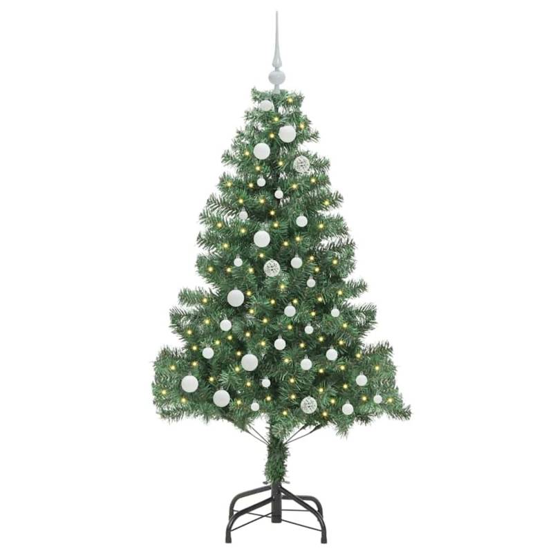 vidaXL Weihnachtsbaum mit 150 LEDs mit Ständer Grün 150 cm PVC 3396370 von VIDAXL
