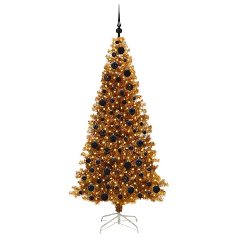 vidaXL Weihnachtsbaum mit 300 LEDs mit Ständer Gold 180 cm PET 3396626 vidaXL Weihnachtsbaum mit 300 LEDs mit Ständer Gold 180 cm PET 3396626 von VIDAXL