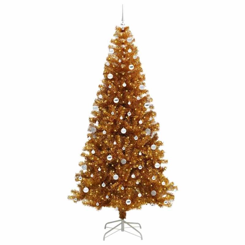 vidaXL Weihnachtsbaum mit 300 LEDs mit Ständer Gold 240 cm PET 3396648 vidaXL Weihnachtsbaum mit 300 LEDs mit Ständer Gold 240 cm PET 3396648 von VIDAXL