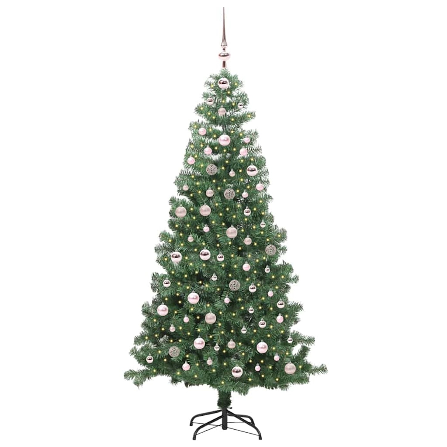 vidaXL Weihnachtsbaum mit 300 LEDs mit Ständer Grün 240 cm PVC 3396400 von VIDAXL