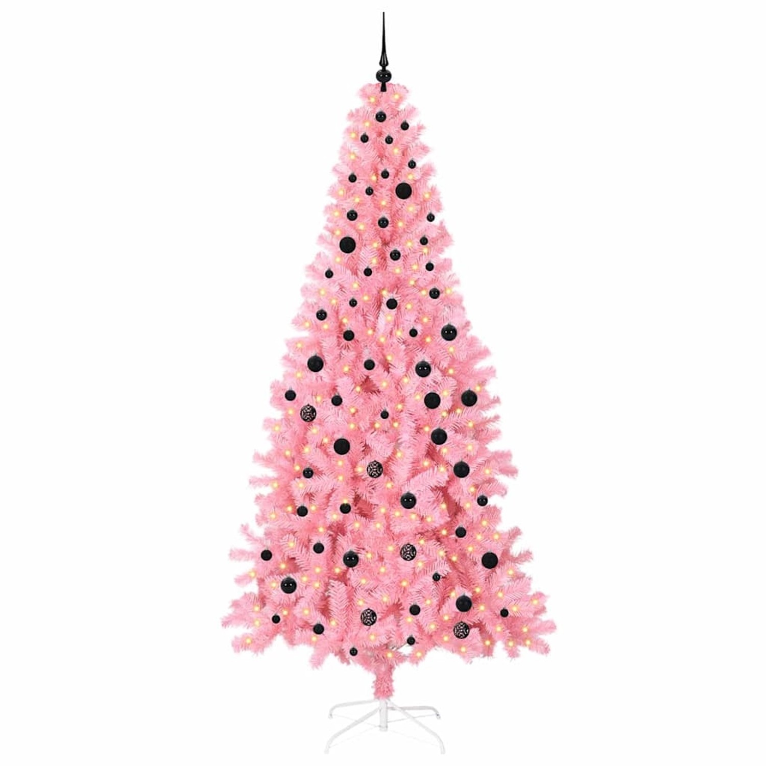 vidaXL Weihnachtsbaum mit 300 LEDs mit Ständer Rosa 240 cm PVC 3396448 von VIDAXL