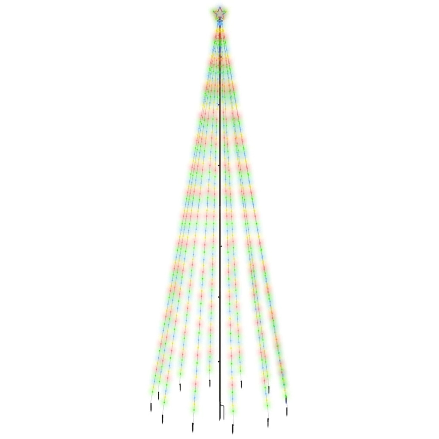 vidaXL Weihnachtsbaum mit Erdnägeln Mehrfarbig 732 LEDs 500 cm vidaXL Weihnachtsbaum mit Erdnägeln Mehrfarbig 732 LEDs 500 cm von VIDAXL