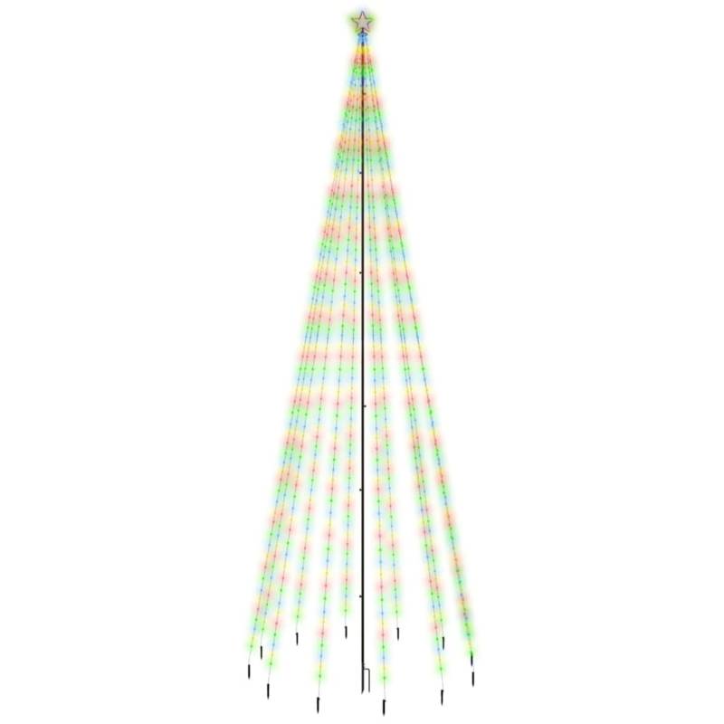 vidaXL Weihnachtsbaum mit Erdnägeln Mehrfarbig 732 LEDs 500 cm von VIDAXL