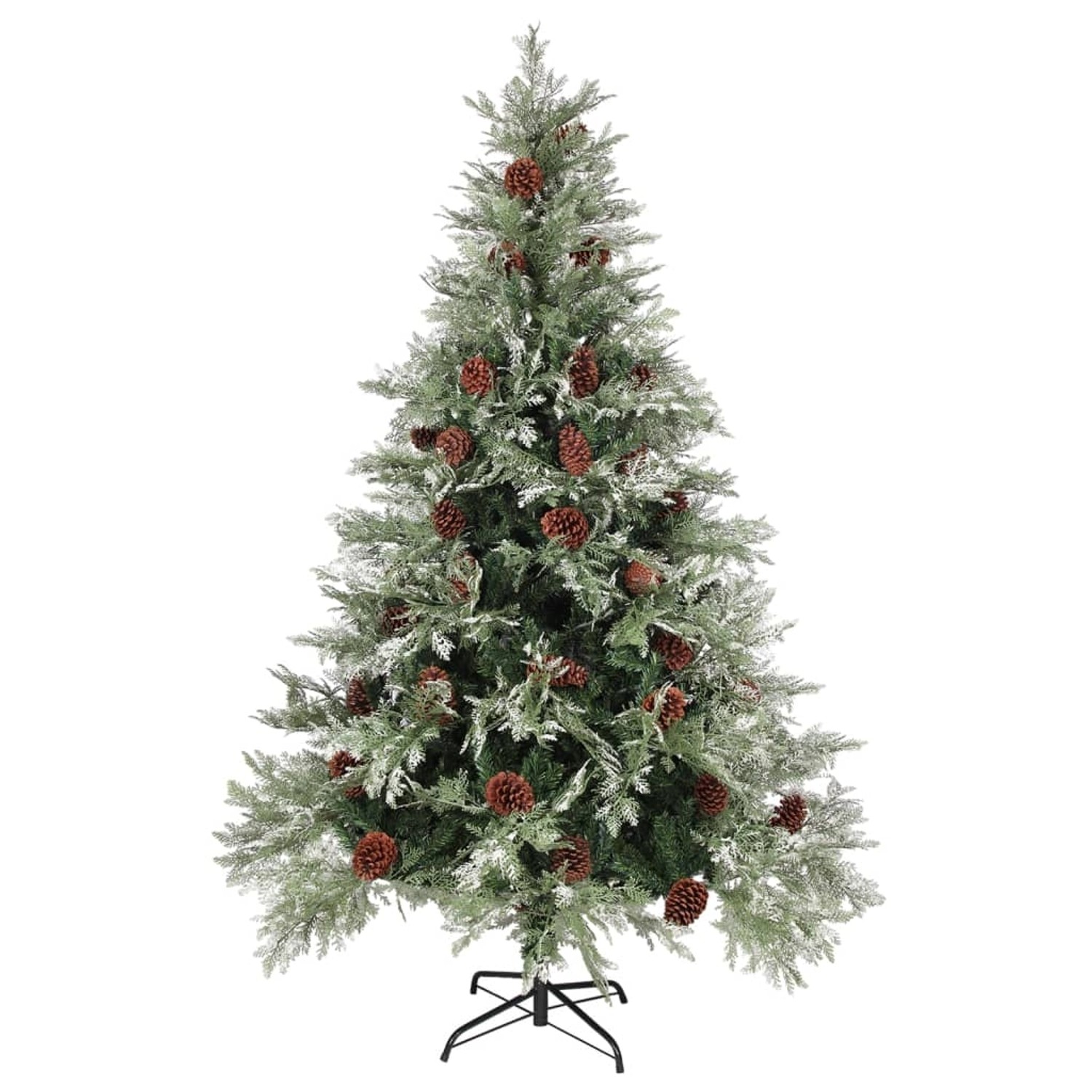 vidaXL Weihnachtsbaum mit LEDs Kiefernzapfen Grün Weiß 150 cm PVC PE vidaXL Weihnachtsbaum mit LEDs Kiefernzapfen Grün Weiß 150 cm PVC PE von VIDAXL