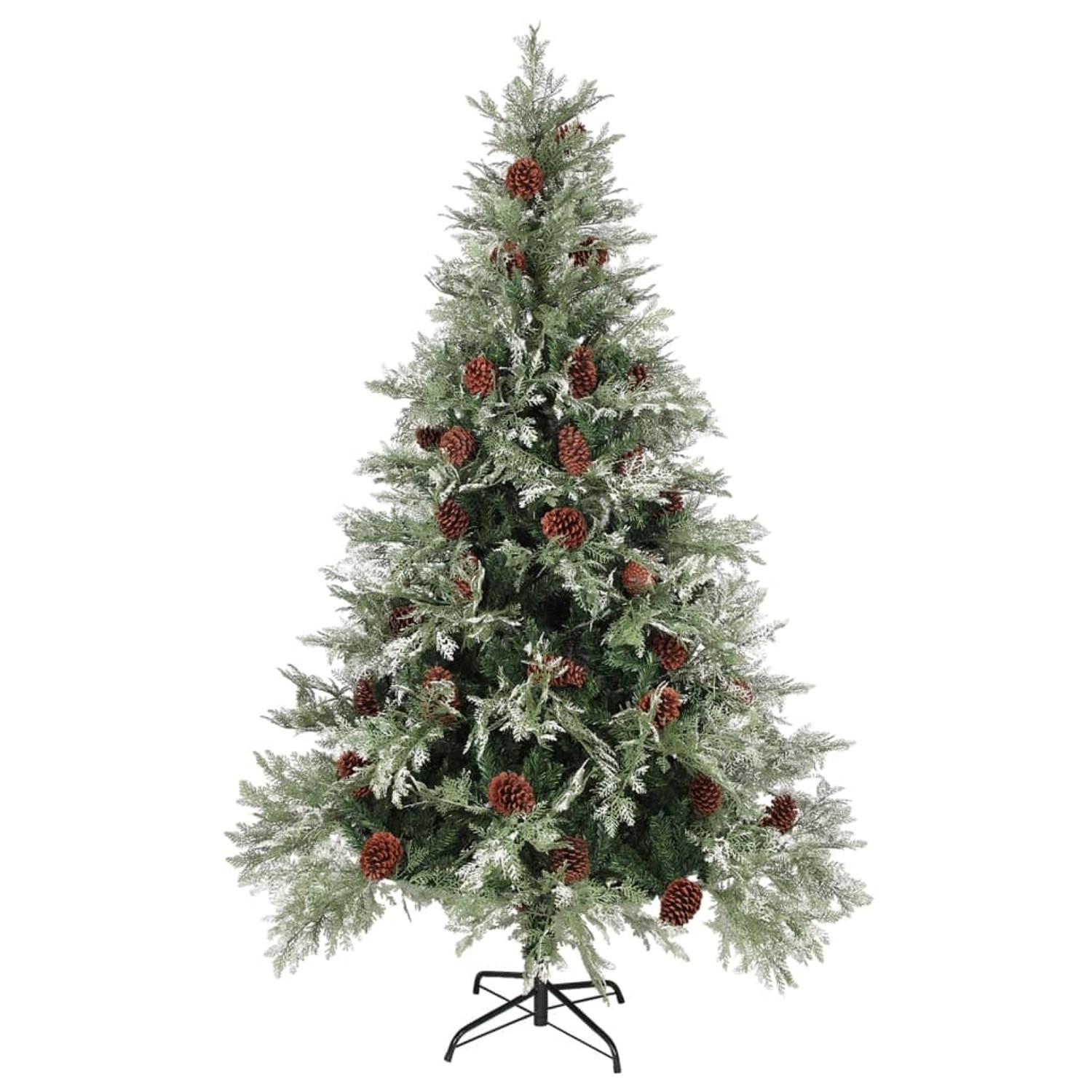 vidaXL Weihnachtsbaum mit LEDs Zapfen Grün Weiß 120 cm PVC PE vidaXL Weihnachtsbaum mit LEDs Zapfen Grün Weiß 120 cm PVC PE von VIDAXL