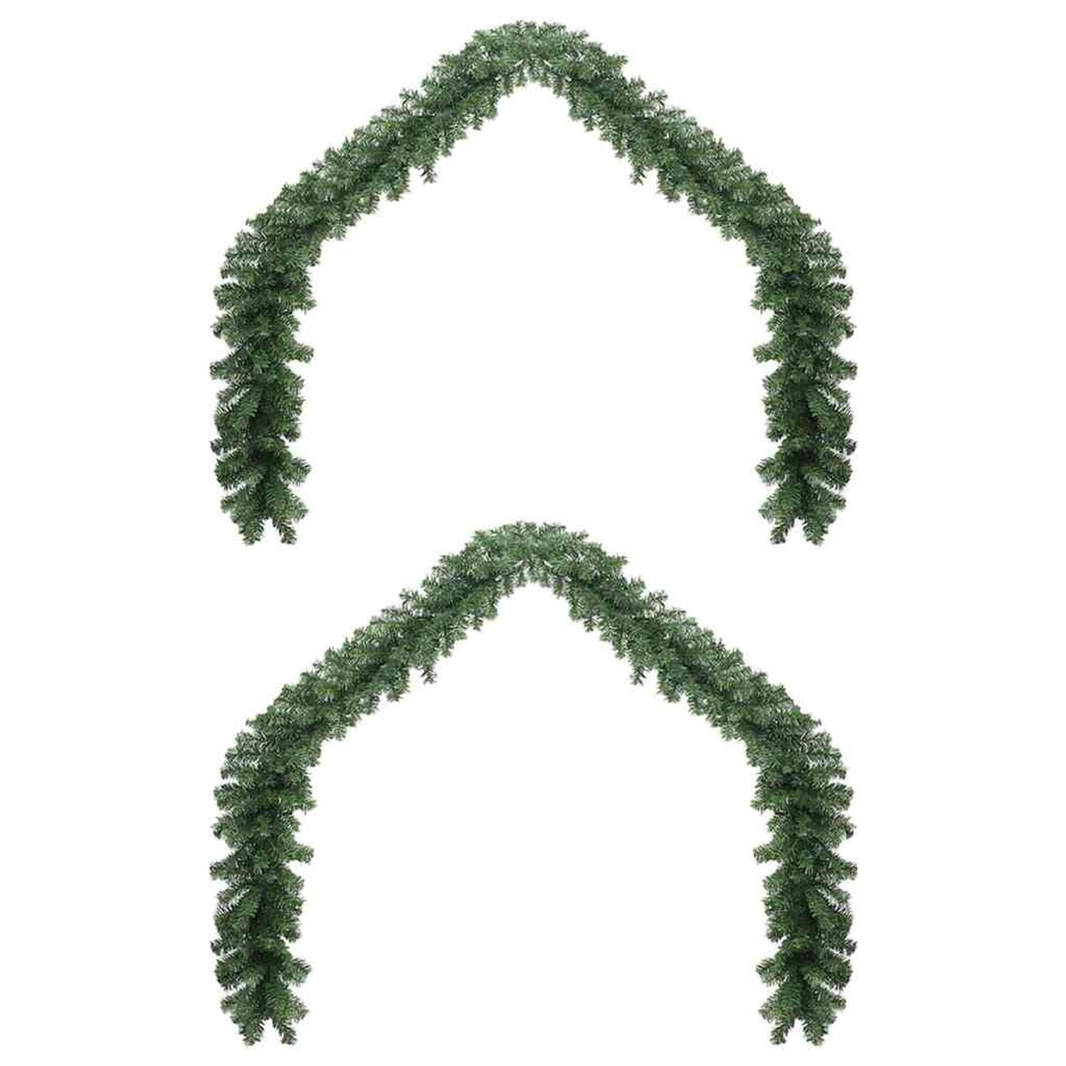 vidaXL Weihnachtsgirlande mit 600 LEDs 2 Stk Grün PVC 42016692 von VIDAXL