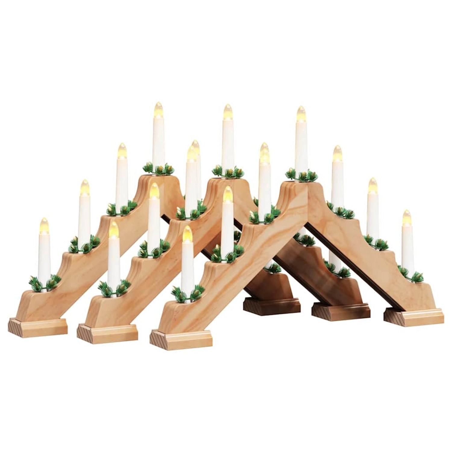 vidaXL Weihnachtskerzenbrücke mit 7 LEDs 3 Stk Braun 39,5 x 5 x 29 cm 42019702 vidaXL Weihnachtskerzenbrücke mit 7 LEDs 3 Stk Braun 39,5 x 5 x 29 cm 42019702 von VIDAXL