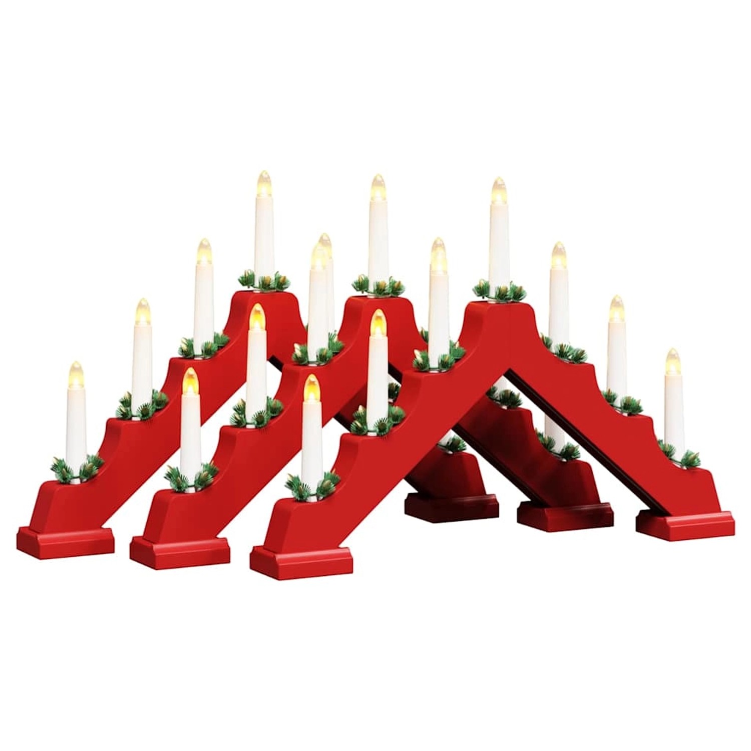 vidaXL Weihnachtskerzenbrücke mit 7 LEDs 3 Stk Rot 39,5 x 5 x 29 cm 42019706 vidaXL Weihnachtskerzenbrücke mit 7 LEDs 3 Stk Rot 39,5 x 5 x 29 cm 42019706 von VIDAXL