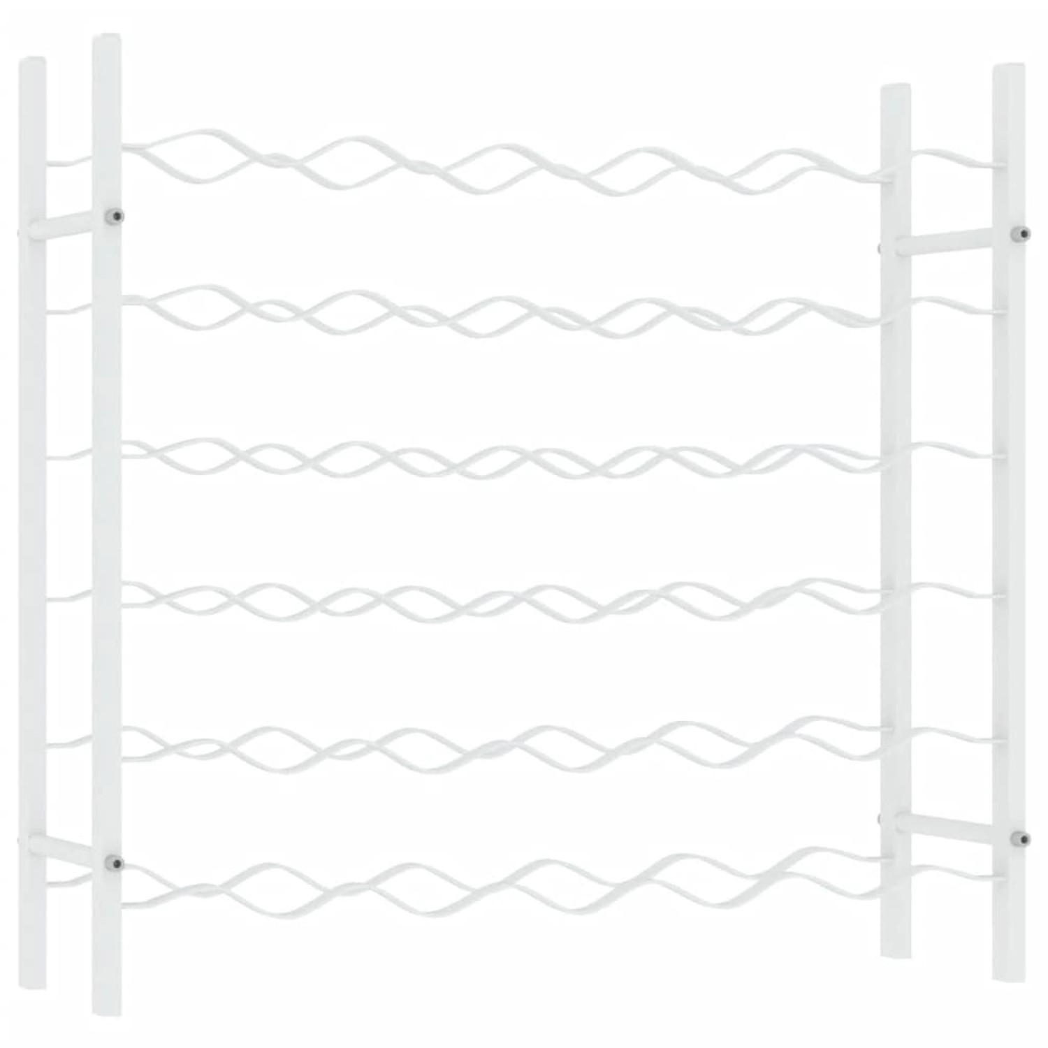 vidaXL Weinregal für 36 Flaschen Weiß Metall von VIDAXL