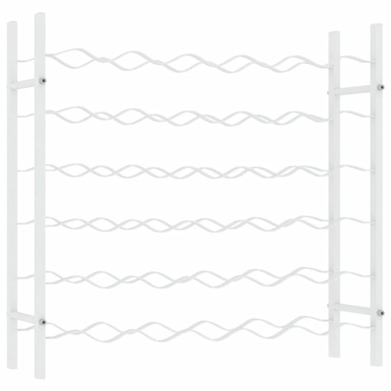 vidaXL Weinregal für 36 Flaschen Weiß Metall von VIDAXL