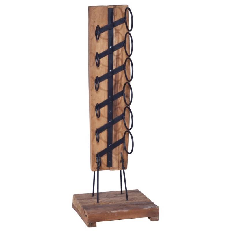 VidaXL Weinständer für 6 Flaschen 35x35x100 cm Massivholz Teak von VIDAXL