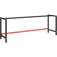 vidaXL Werkbankgestell Mattschwarz und Mattrot 220x57x79 cm Metall vidaXL Werkbankgestell Mattschwarz und Mattrot 220x57x79 cm Metall von VIDAXL