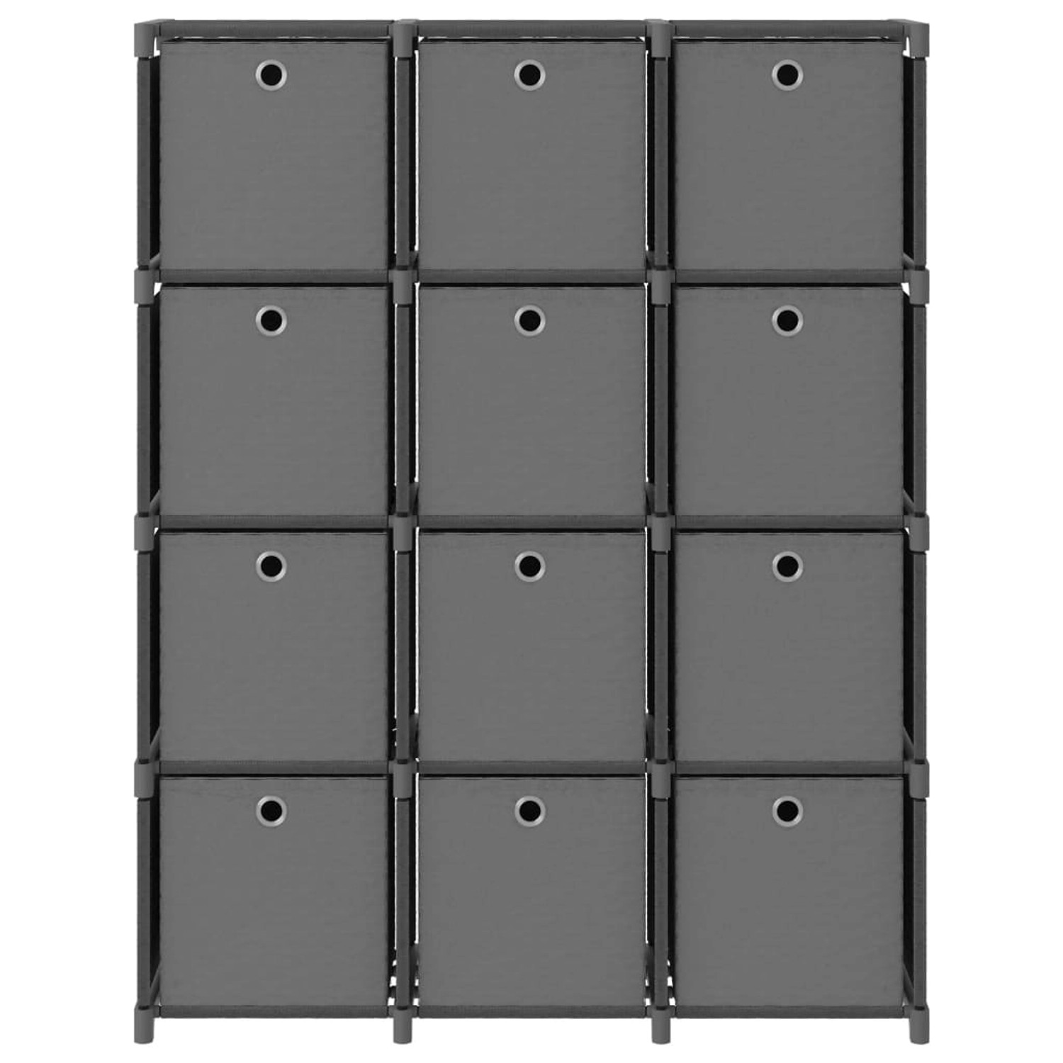 VidaXL Würfel-Regal mit Boxen 12 Fächer Grau 103x30x141 cm Stoff VidaXL Würfel-Regal mit Boxen 12 Fächer Grau 103x30x141 cm Stoff von VIDAXL