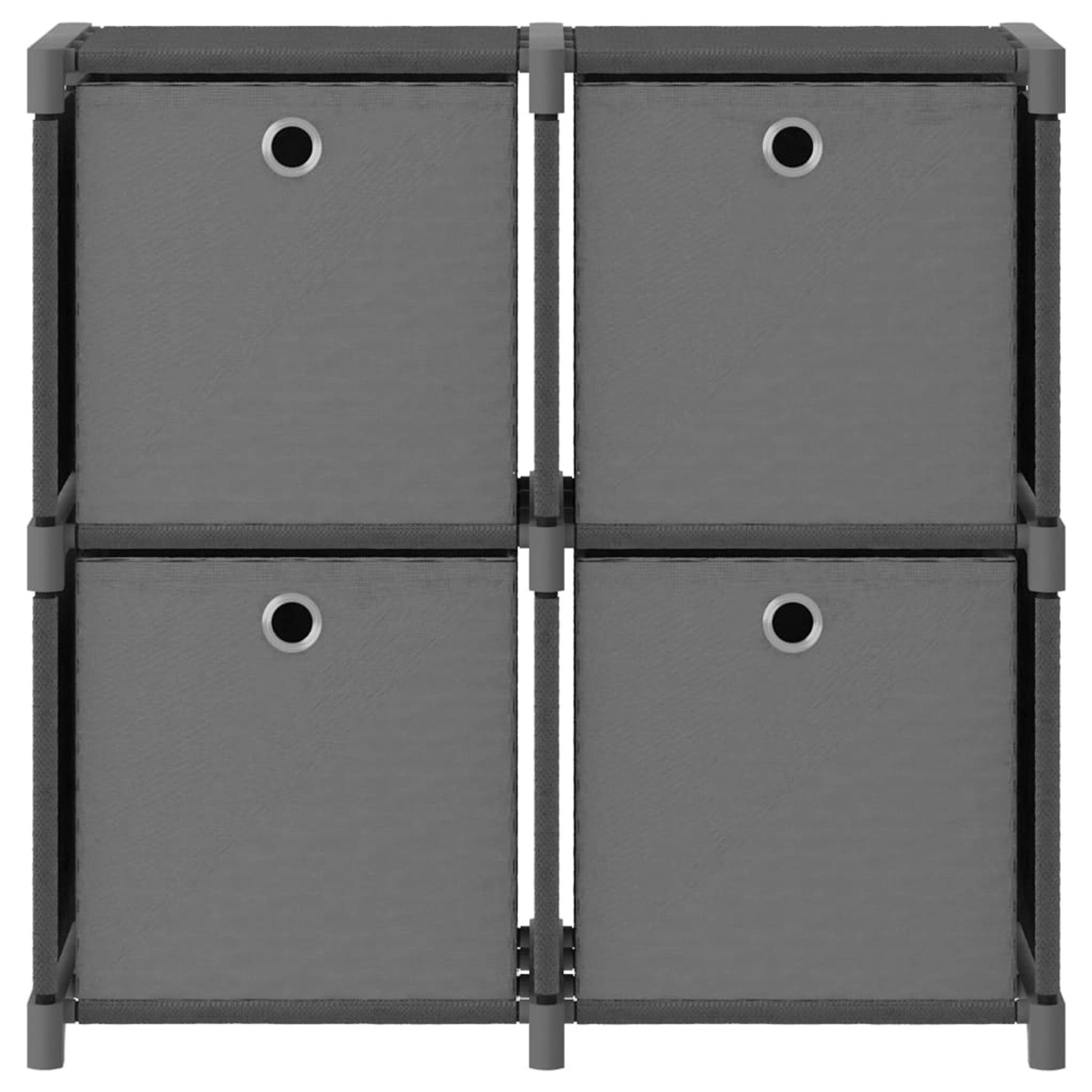 VidaXL Würfel-Regal mit Boxen 4 Fächer Grau 69x30x72,5 cm Stoff VidaXL Würfel-Regal mit Boxen 4 Fächer Grau 69x30x72,5 cm Stoff von VIDAXL