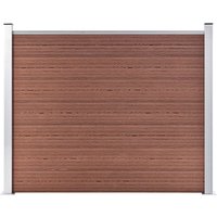 Zaunelement wpc 180x146 cm Braun vidaXL459638 von BONNEVIE