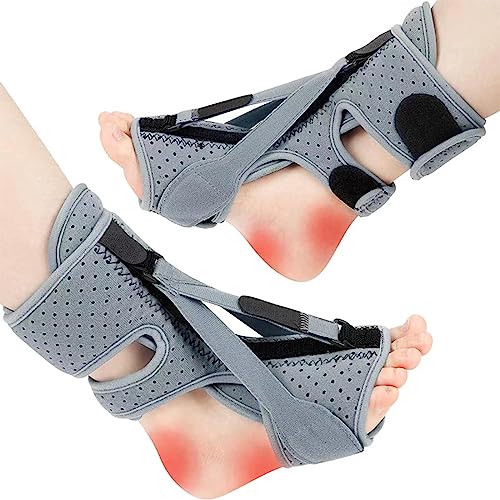 VIDECOR Plantarfasziitis-Nachtschiene, Orthopädische Orthese für Den Fallfuß, Verbesserte Dorsale Nachtschiene Zur Wirksamen Linderung von Plantarfasziitis, Achillessehnenentzündung,E von VIDECOR