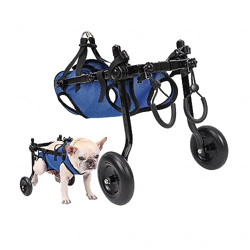 VIDECOR Verstellbarer Hunderollstuhl für Hinterbeine, Rollstühle für Haustiere/Hunde mit Behinderten Hinterbeinen,XS von VIDECOR