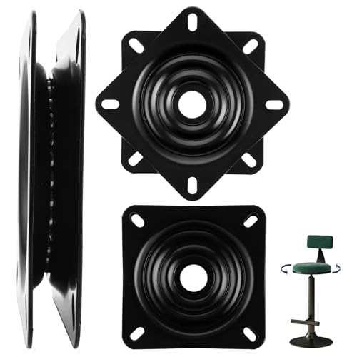 VIDETOL 2 Stück Drehbeschlag Schwerlast 360 Grad, 5 Zoll/127mm Universal Möbel Drehteller, Drehlager Drehplatte 200 kg Tragkraft, Metall Möbel Drehteller für Stuh, Hocker, Stuh von VIDETOL