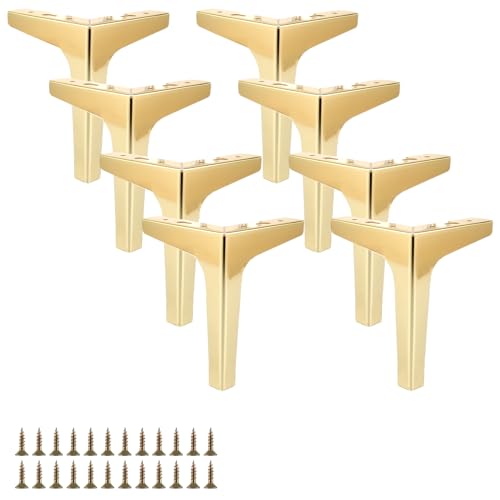 VIDETOL 8 Stück Möbelfüße Metall, 17 cm Dreieck Schrankfüsse, Gold Füße mit Schrauben für Sofa, Möbel und Couchtisch VIDETOL 8 Stück Möbelfüße Metall, 17 cm Dreieck Schrankfüsse, Gold Füße mit Schrauben für Sofa, Möbel und Couchtisch von VIDETOL