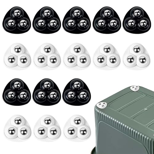 VIDSTW 16 Stück Möbelrollen Klein Kugelrollen für Möbel Selbstklebend Rollen für Möbel 360-Grad-Drehung Mini Rollen Kugelrollen Klein Möbelroller für Kleiderschrank Esstisch Sofa (B Anzug) von VIDSTW