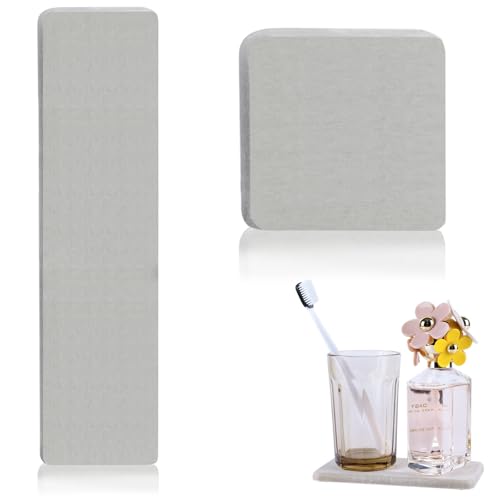VIDSTW 2 Stück Wasserabsorbierende Untersetzer Bad Schnelltrocknend Wasserabsorbierender Stein für Spüle 8x8cm, 30x8cm Wasserabsorbierende Steine Rutschfest für Waschbecken Badewannenränder Duschräume von VIDSTW
