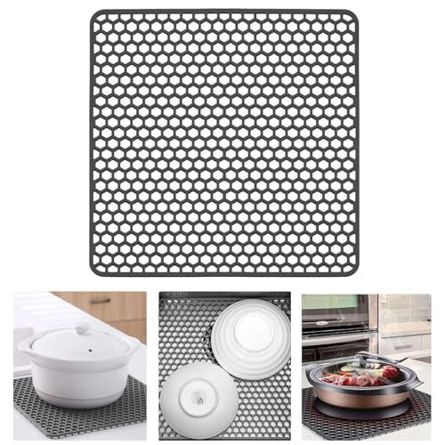 VIDSTW Spülbeckeneinlage 30,5cm x 30,5cm Spülbeckenmatte Silikon Sink Mat Einlagen für Spülbecken Spülbecken Matte für Platzieren Sie Utensilien, Filtern Sie Obst und Gemüse von VIDSTW