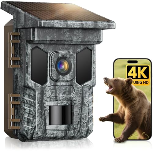 VIDVIS Wildkamera mit Handyübertragung App-4K 64MP WLAN Wildtierkamera mit Bewegungsmelder Nachtsicht, 32GB SD Karte, Solar Eingebaute Lithiumbatterie mit 850nm Infrarot-LEDs IP66 Wasserdicht VIDVIS Wildkamera mit Handyübertragung App-4K 64MP WLAN Wildtierkamera mit Bewegungsmelder Nachtsicht, 32GB SD Karte, Solar Eingebaute Lithiumbatterie mit 850nm Infrarot-LEDs IP66 Wasserdicht von VIDVIS