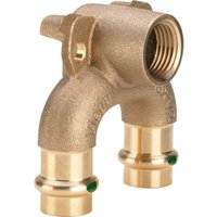 Viega - Sanpress Doppelwandscheibe 692797 18 mm x Rp 1/2 x 18 mm, Rotguss oder Siliziumbronze, mit SC-Contur von VIEGA