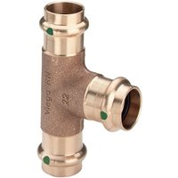 Viega - T-Stück mit sc Sanpress 2218 in 22x18x22mm Siliziumbronze von VIEGA